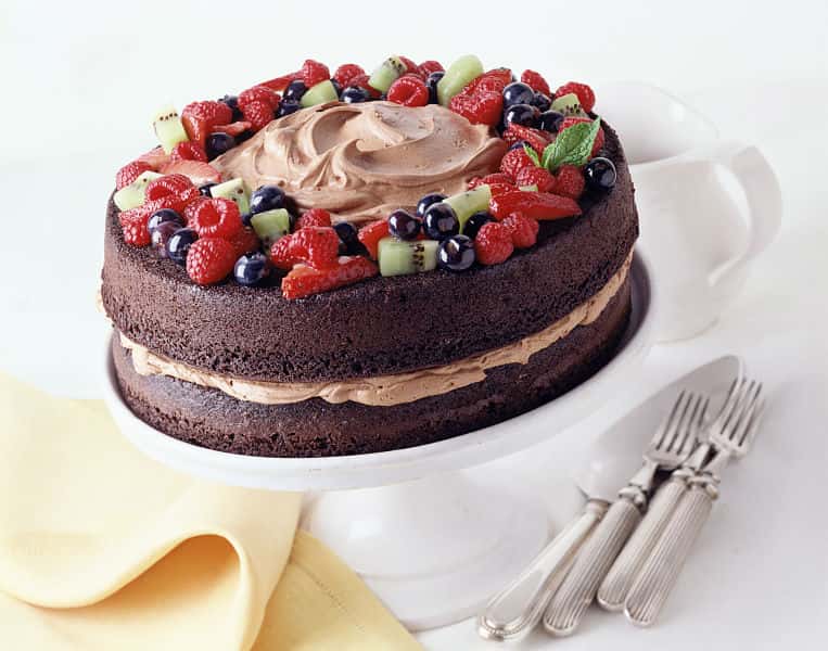 Chocolate Layered Custom Berry Cake